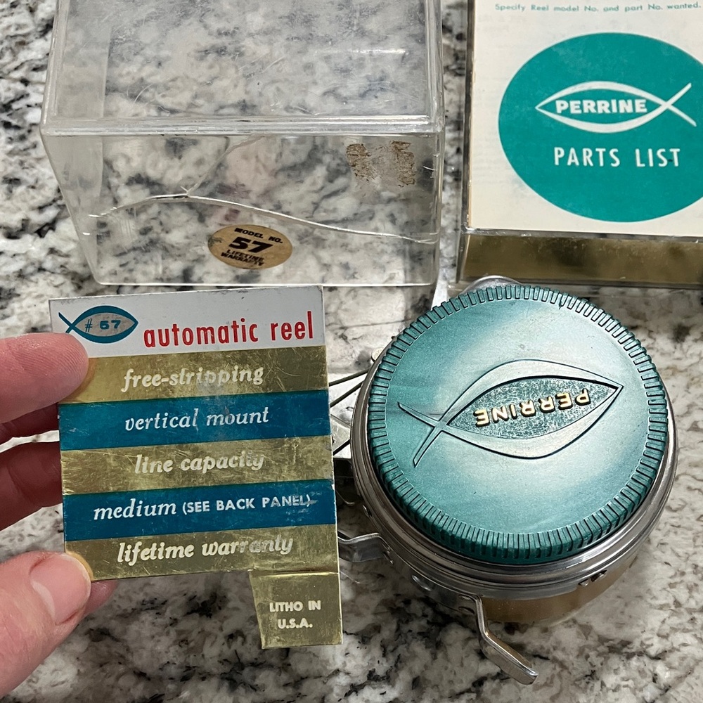 Perrine Automatic Fly Reel with Parts List - Picture 3 of 9